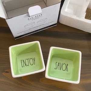 RAE DUNN Savor and Enjoy bowl set